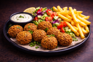 Plato de falafel