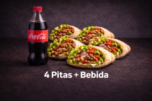 4 Pitas + Bebida